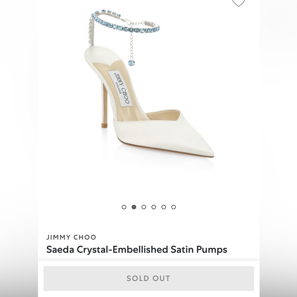 COPY - Jimmy Choo saeda 100 ivory/blue bridal shoes 37.5